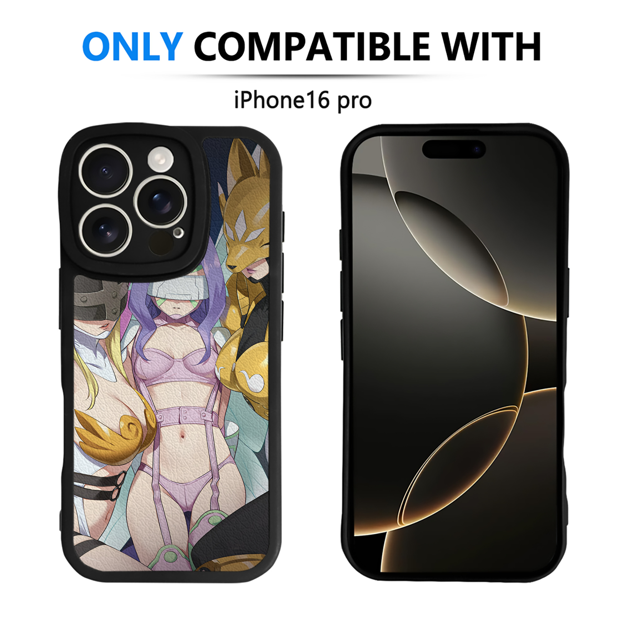 （画像用） Digimon デジタルモンスター/デジモン 【iPhone 16シリーズ対応】シリコンスマホケース（レザー調） 材質：シリコン